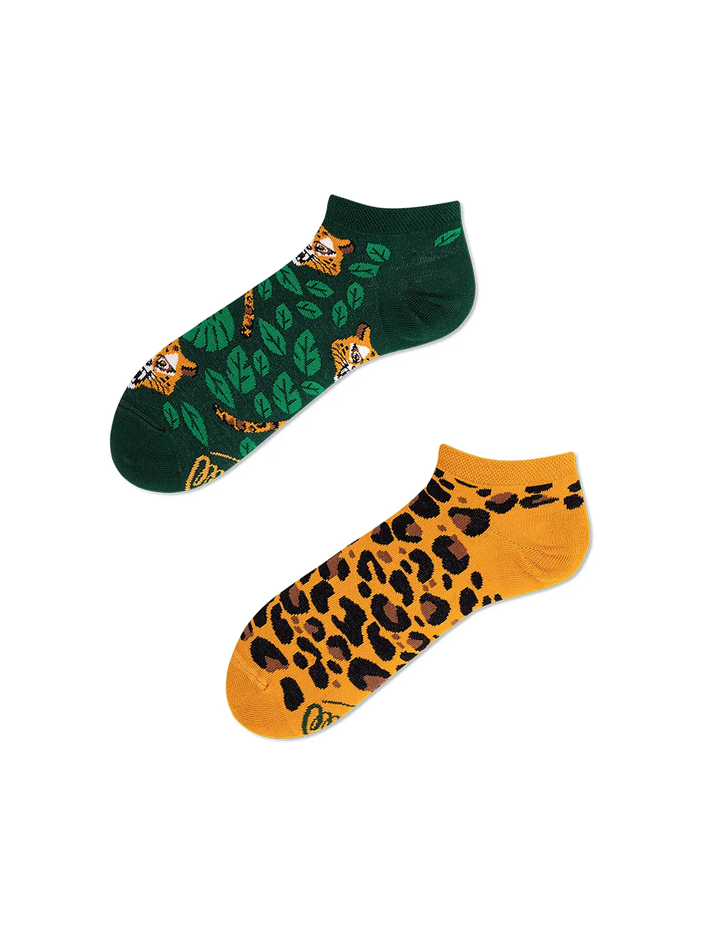 MANY MORNINGS | Damen Sneaker Socken EL LEOPARD orange | 